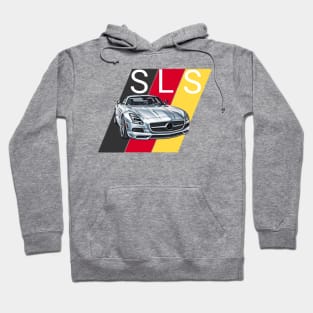 Mercedes Benz SLS victor art with Germany flag Hoodie